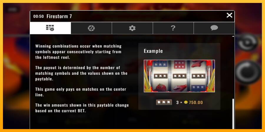 Firestorm 7 machine à sous pour de largent, image 5