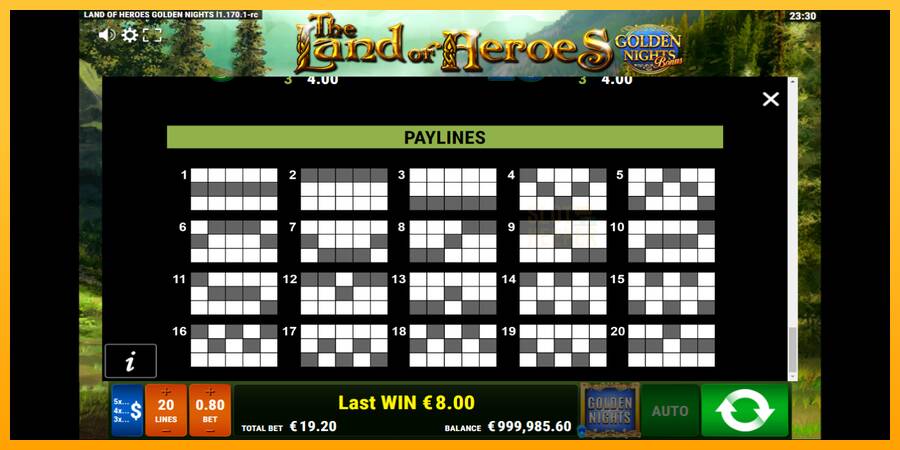 The Land of Heroes Golden Nights machine à sous pour de largent, image 7