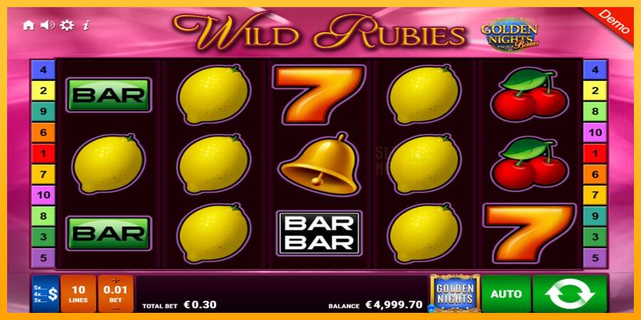 Wild Rubies Golden Nights machine à sous pour de largent, image 2