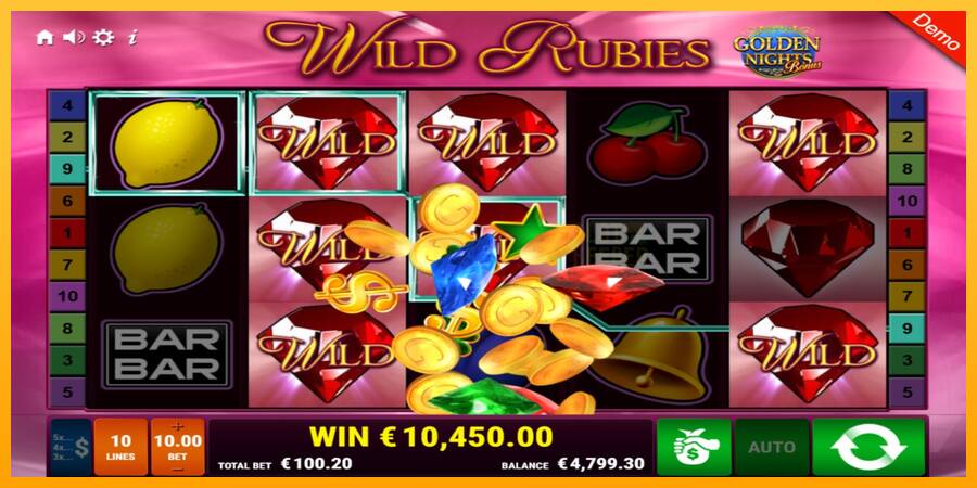 Wild Rubies Golden Nights machine à sous pour de largent, image 3