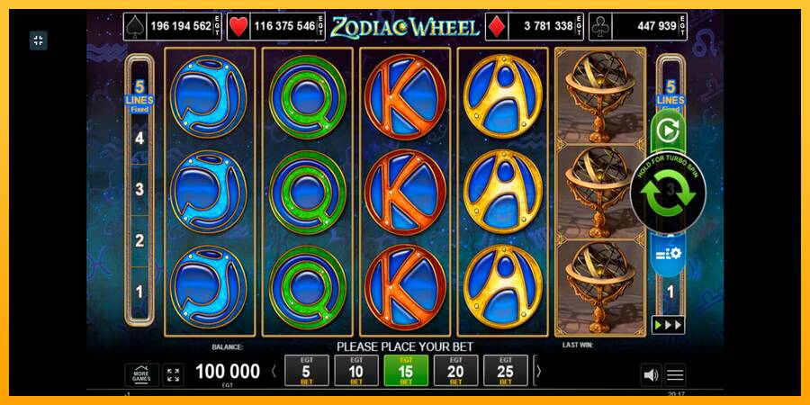 Zodiac Wheel machine à sous pour de largent, image 1