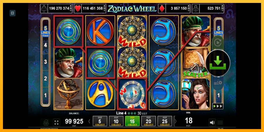 Zodiac Wheel machine à sous pour de largent, image 2