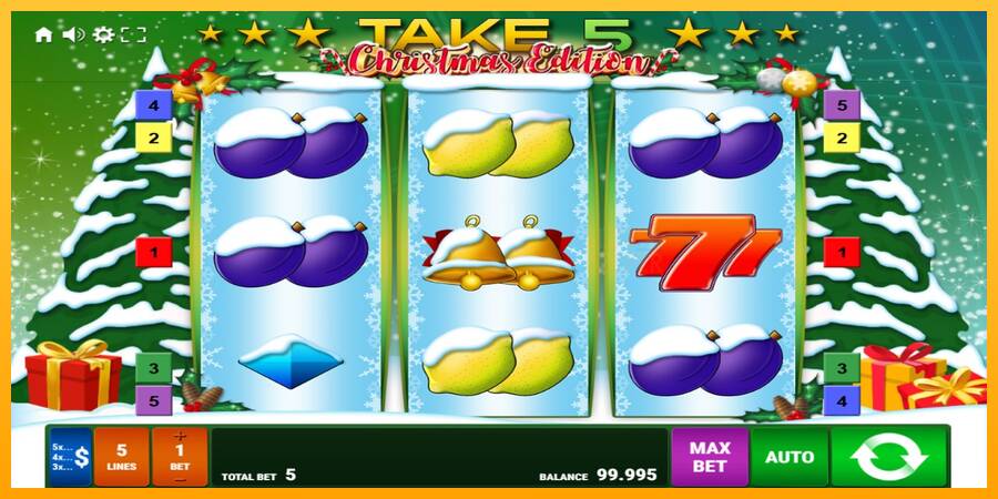 Take 5 Christmas Edition machine à sous pour de largent, image 1