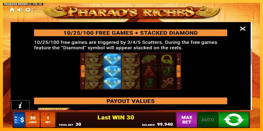 Pharaos Riches machine à sous pour de largent, image 6