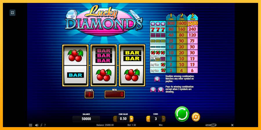 Lucky Diamonds machine à sous pour de largent, image 1