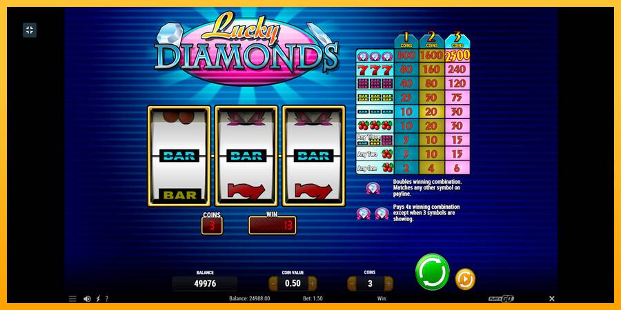 Lucky Diamonds machine à sous pour de largent, image 2