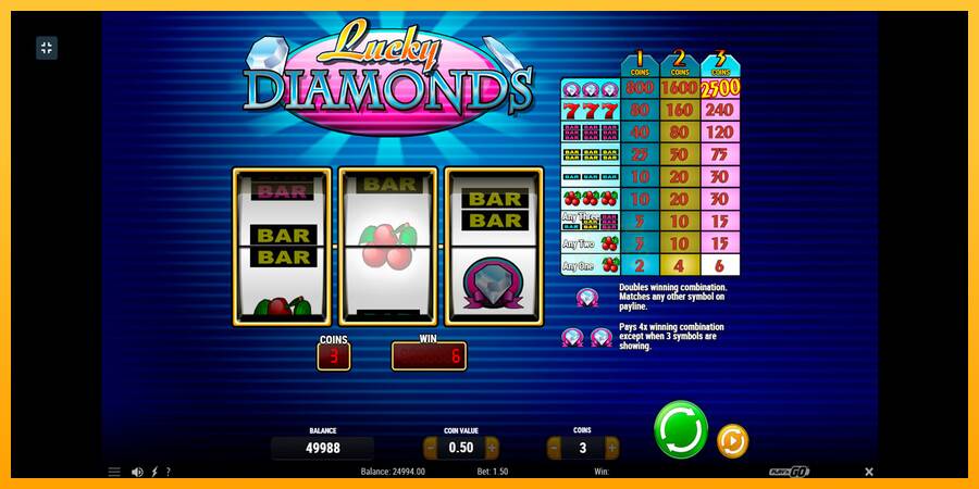 Lucky Diamonds machine à sous pour de largent, image 3