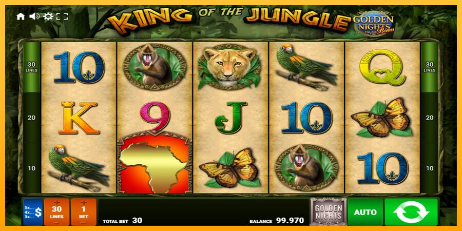 King of the Jungle Golden Nights machine à sous pour de largent, image 1