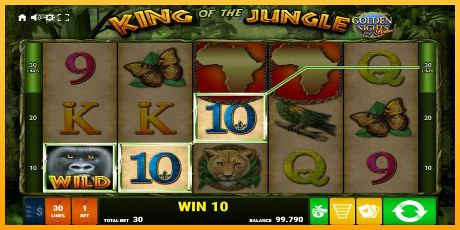 King of the Jungle Golden Nights machine à sous pour de largent, image 2