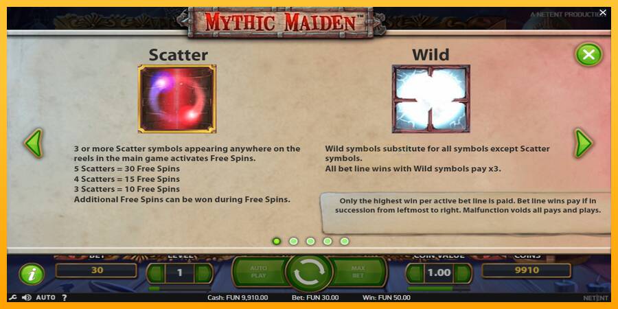 Mythic Maiden machine à sous pour de largent, image 5