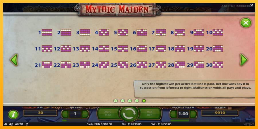 Mythic Maiden machine à sous pour de largent, image 7