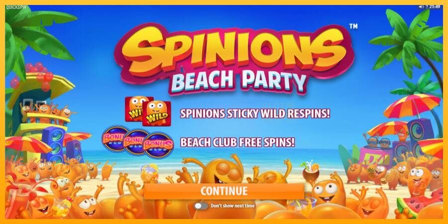 Spinions Beach Party machine à sous pour de largent, image 1