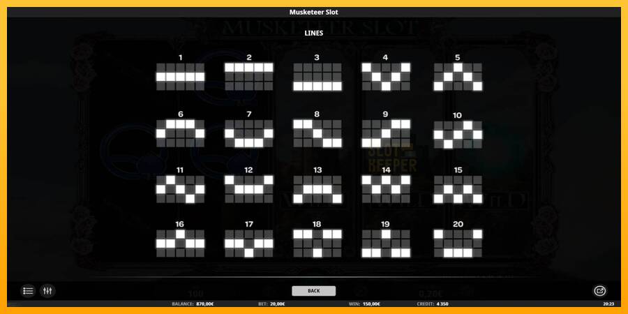 Musketeer Slot machine à sous pour de largent, image 7