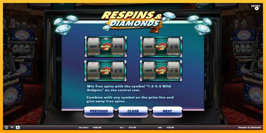 Respins Diamonds machine à sous pour de largent, image 6