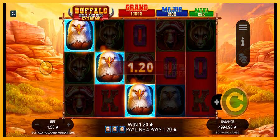 Buffalo Hold and Win Extreme machine à sous pour de largent, image 3