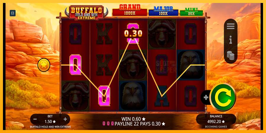 Buffalo Hold and Win Extreme machine à sous pour de largent, image 4