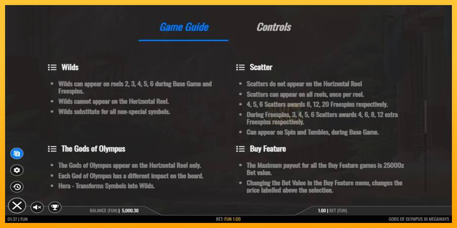 Gods of Olympus III Megaways machine à sous pour de largent, image 5