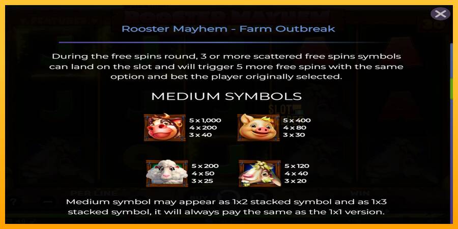 Rooster Mayhem Farm Outbreak machine à sous pour de largent, image 5