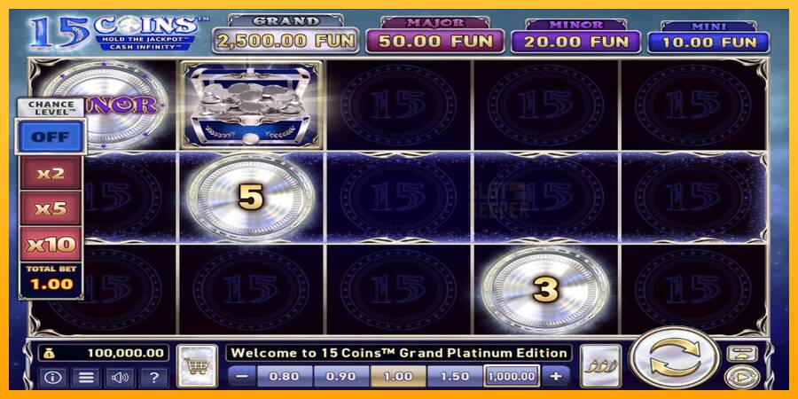 15 Coins Grand Platinum Edition machine à sous pour de largent, image 2