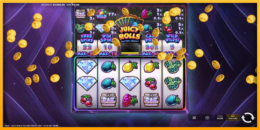 Juicy Rolls: Feature Frenzy machine à sous pour de largent, image 2