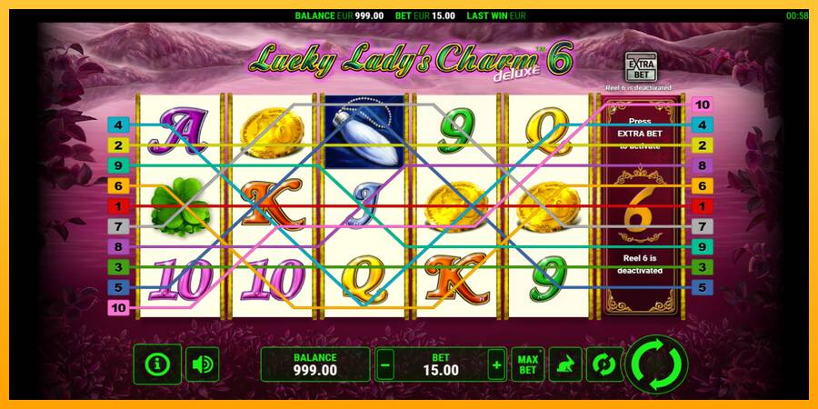 Lucky Ladys Charm Deluxe 6 machine à sous pour de largent, image 1