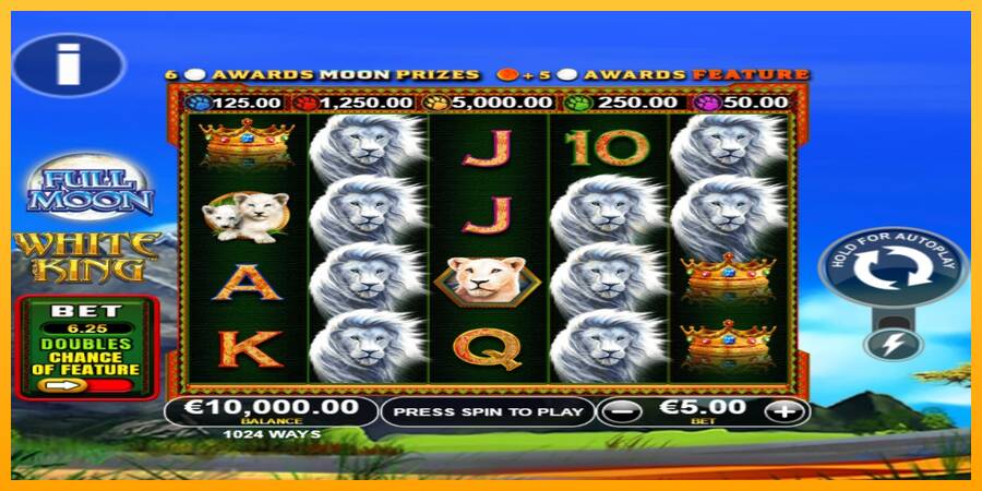 Full Moon: White King PowerPlay Jackpot machine à sous pour de largent, image 1