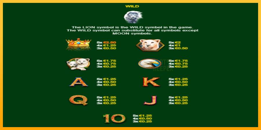 Full Moon: White King PowerPlay Jackpot machine à sous pour de largent, image 6