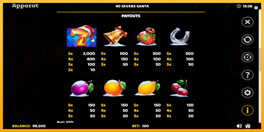 40 Sevens Santa machine à sous pour de largent, image 6