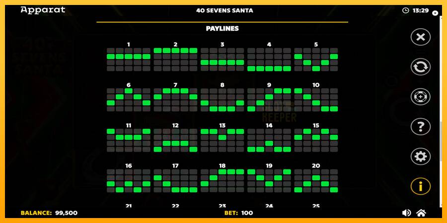 40 Sevens Santa machine à sous pour de largent, image 7