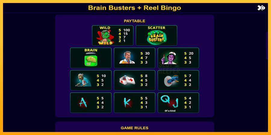 Brain Busters machine à sous pour de largent, image 6