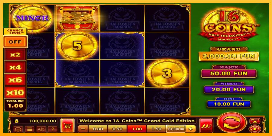 16 Coins Grand Gold Edition Halloween Jackpots machine à sous pour de largent, image 1