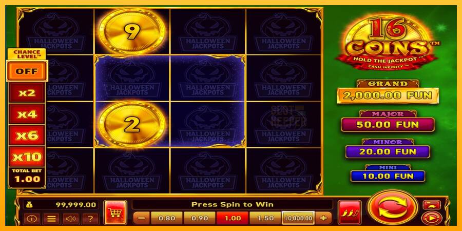 16 Coins Grand Gold Edition Halloween Jackpots machine à sous pour de largent, image 2