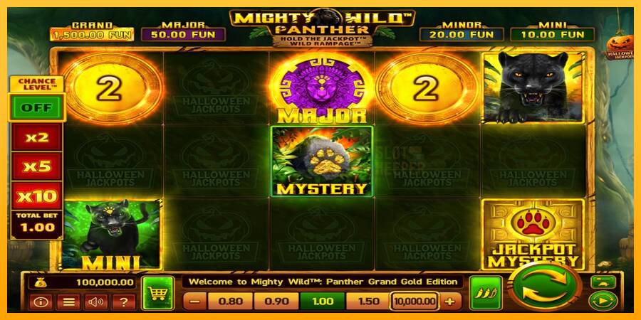 Mighty Wild: Panther Grand Gold Edition Halloween Jackpots machine à sous pour de largent, image 1