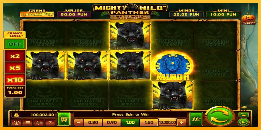 Mighty Wild: Panther Grand Gold Edition Halloween Jackpots machine à sous pour de largent, image 2