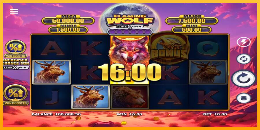 Flaming Wolf Link & Win machine à sous pour de largent, image 3