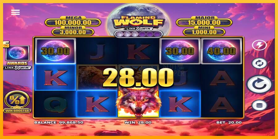 Flaming Wolf Link & Win machine à sous pour de largent, image 5