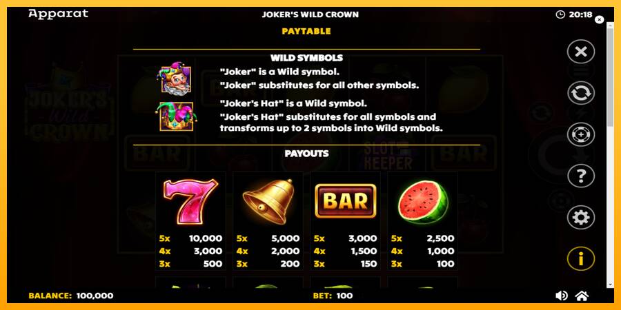 Jokers Wild Crown Diamond Treasures machine à sous pour de largent, image 5