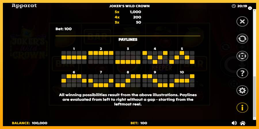 Jokers Wild Crown Diamond Treasures machine à sous pour de largent, image 7