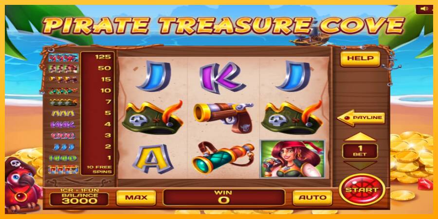 Pirate Treasure Cove Pull Tabs machine à sous pour de largent, image 1