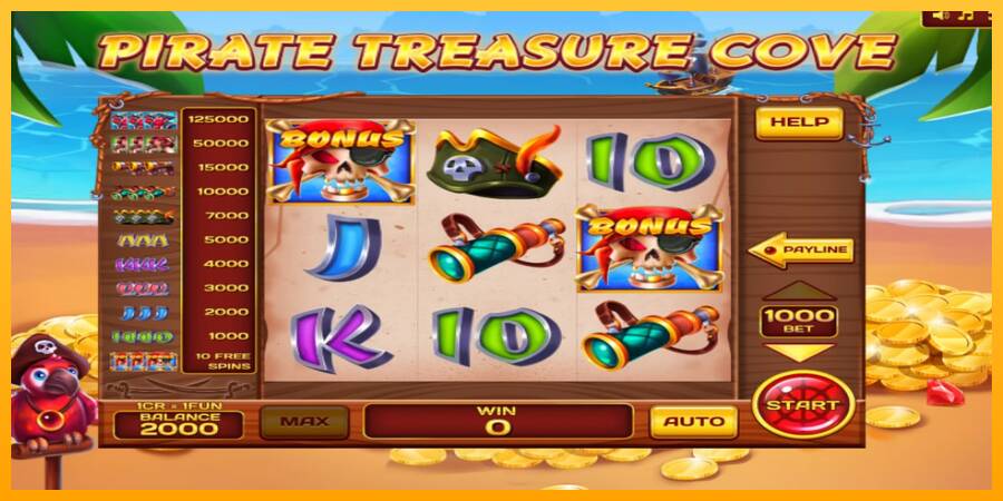 Pirate Treasure Cove Pull Tabs machine à sous pour de largent, image 2