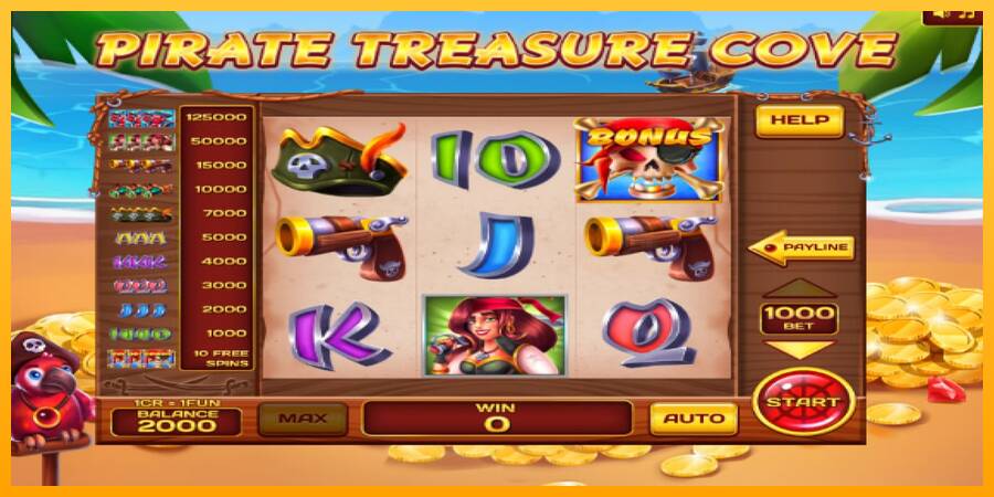 Pirate Treasure Cove Pull Tabs machine à sous pour de largent, image 3