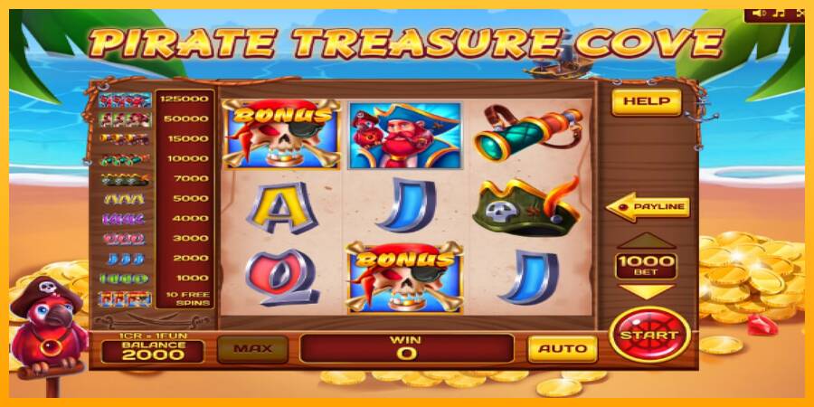 Pirate Treasure Cove Pull Tabs machine à sous pour de largent, image 4