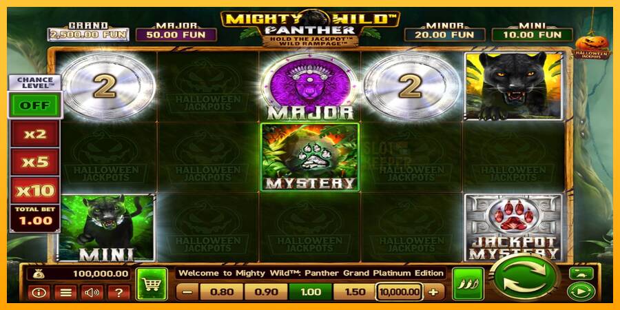 Mighty Wild: Panther Grand Platinum Edition Halloween Jackpots machine à sous pour de largent, image 1