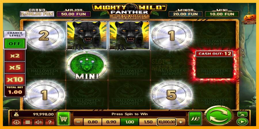 Mighty Wild: Panther Grand Platinum Edition Halloween Jackpots machine à sous pour de largent, image 2