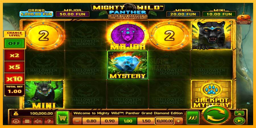 Mighty Wild: Panther Grand Diamond Edition Halloween Jackpots machine à sous pour de largent, image 1