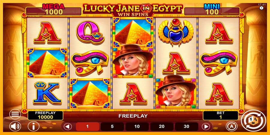 Lucky Jane in Egypt Win Spins machine à sous pour de largent, image 1