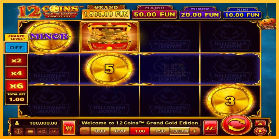 12 Coins Grand Gold Edition Halloween Jackpots machine à sous pour de largent, image 1