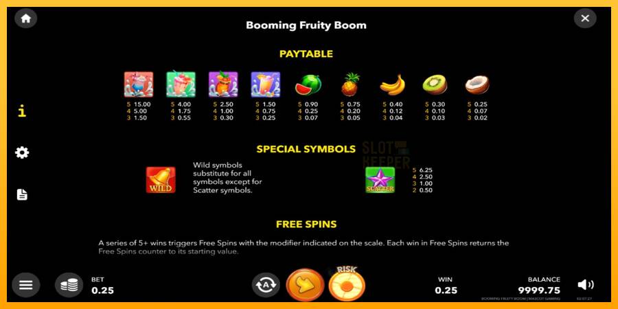 Booming Fruity Boom machine à sous pour de largent, image 5