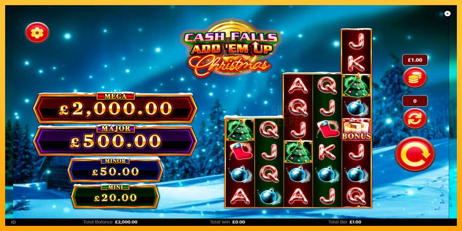 Cash Falls: Add Em Up Christmas machine à sous pour de largent, image 1