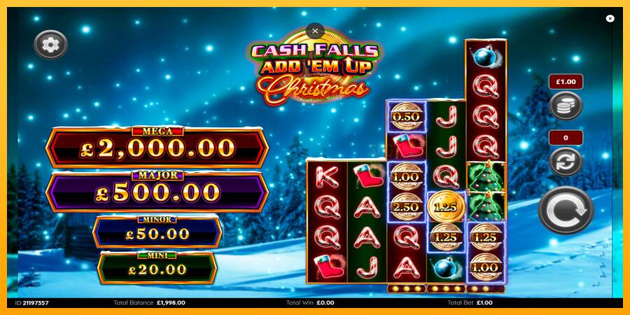 Cash Falls: Add Em Up Christmas machine à sous pour de largent, image 3